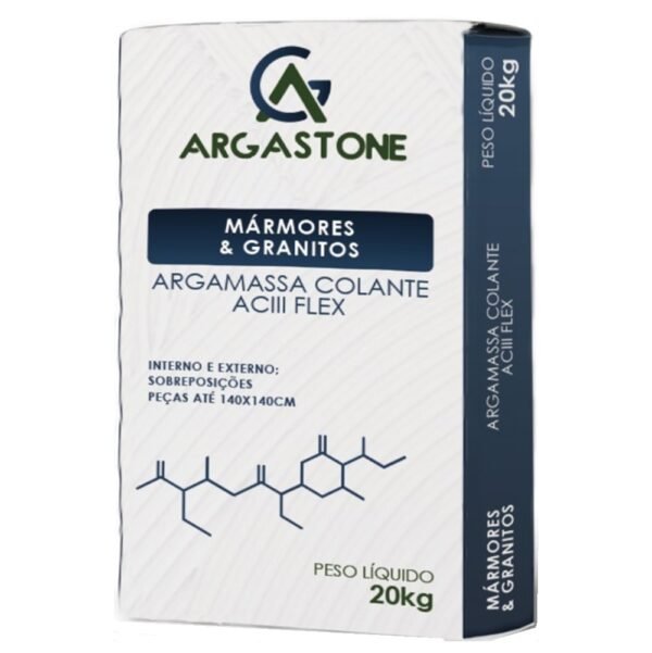 Argamassa Colante ArgaStone ACIII Flex PISO sobre PISO Branca 20 Kg
